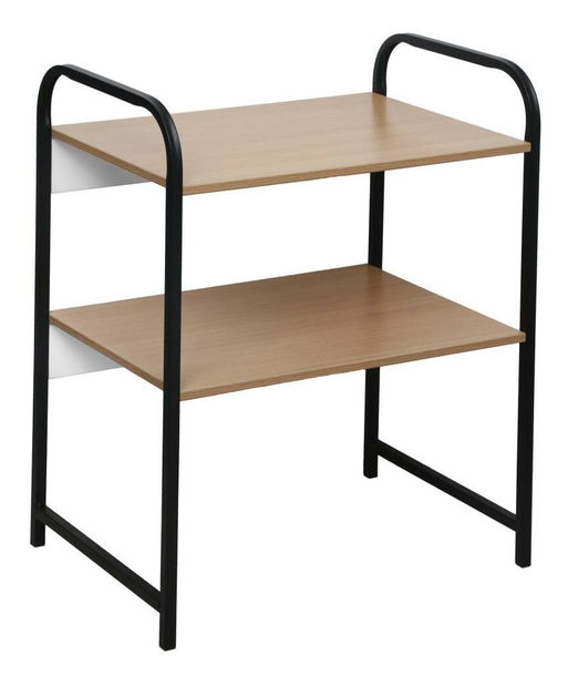 Kuchyňský regál Baleares (černá + přírodní)