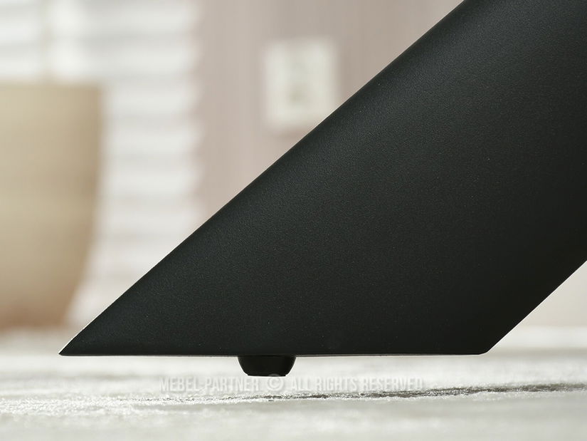 Jídelní stůl Denzel (bílý mramor + černá)