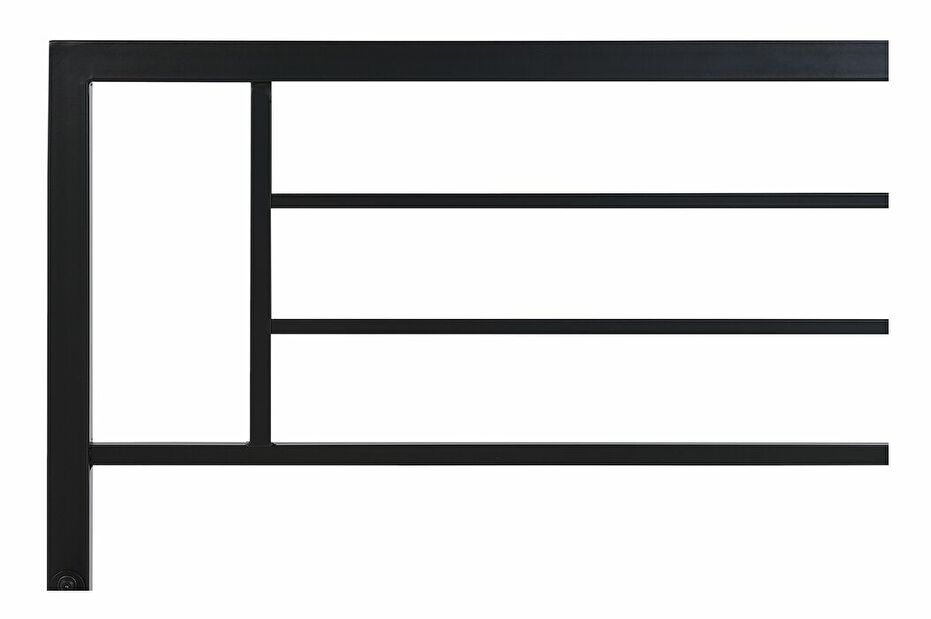 Manželská postel 180 cm CONNET (s roštem) (černá)