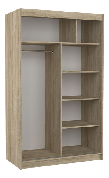 Šatní skříň Connor (truflová) (s led osvětlením)