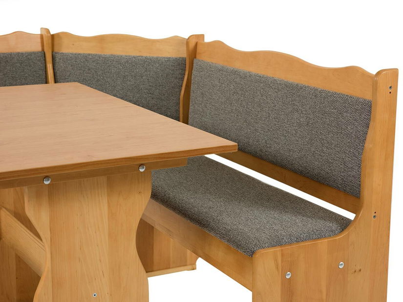 Rohová sedačka do kuchyně Meyana (olše) (peru 10) (se stolkem a taburetky)