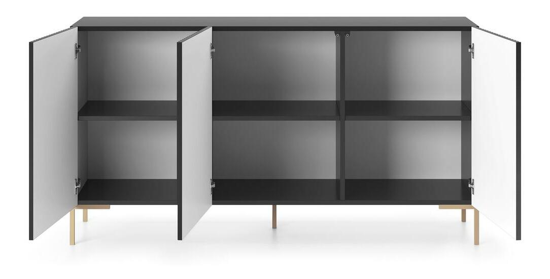 Komoda Lamellito L1 (černá + zlatá)