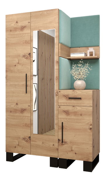 Předsíňová sestava Amanda 16 (dub artisan + zelená)