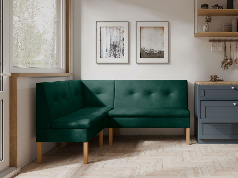 Rohová lavice Paryd 130x170 (tmavě zelená)