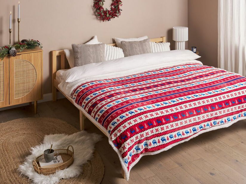 Deka 200x200 cm WINTA (červená + modrá)