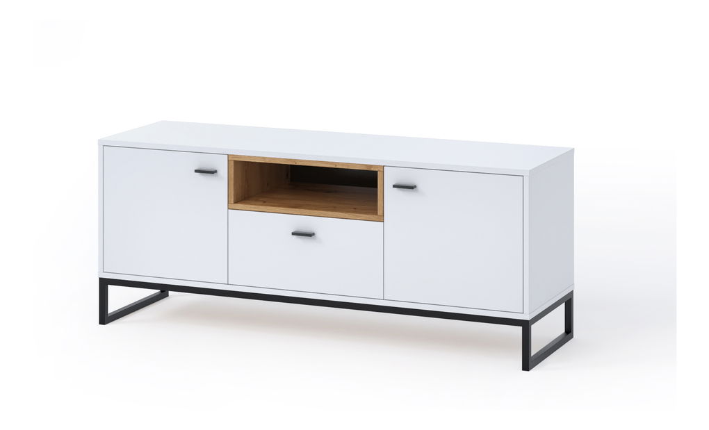 Tv stolek Oliver RTV (bílá + dub artisan)