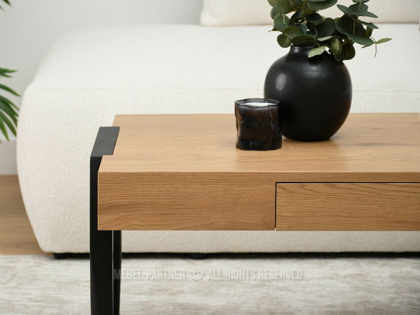 Konferenční stolek Monton (dub + černá)