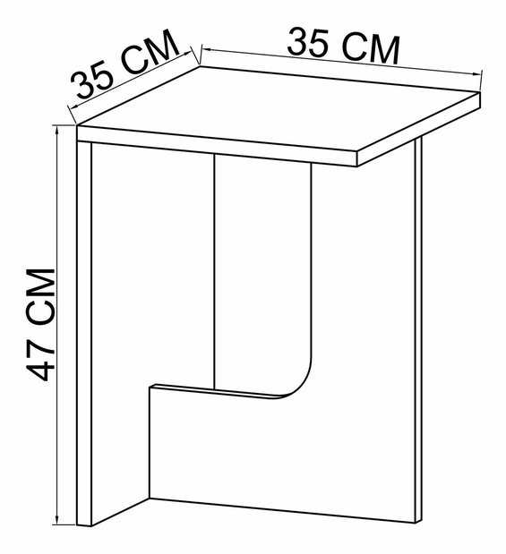 Příruční stolek Terra (travertin)