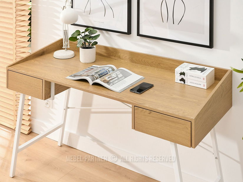 PC stolek Esko (dub + bílá)