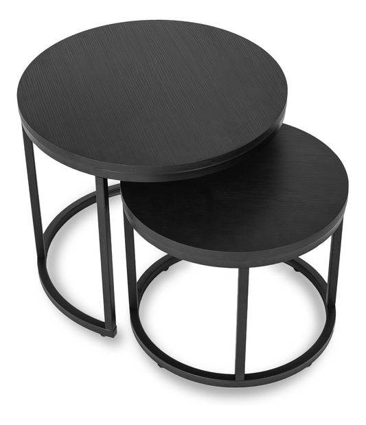 Set 2 konferenčních stolků Metacion (černá)