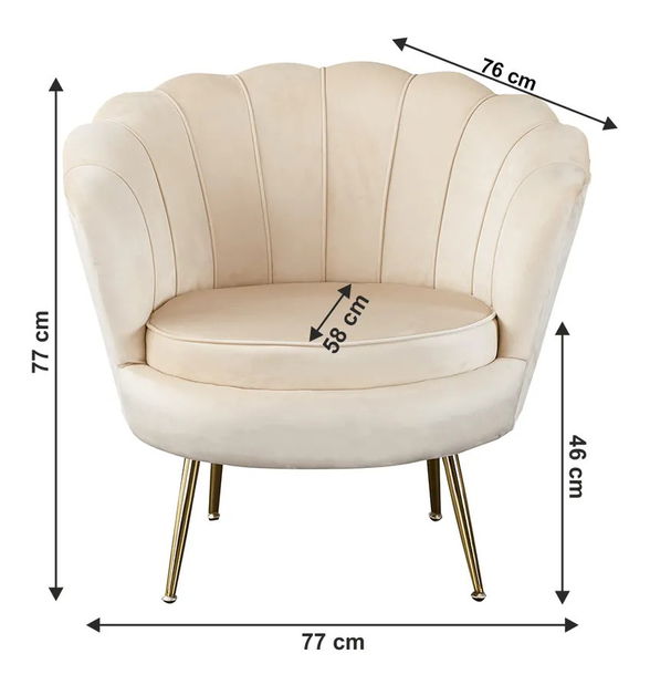 Křeslo Nolano (béžová)