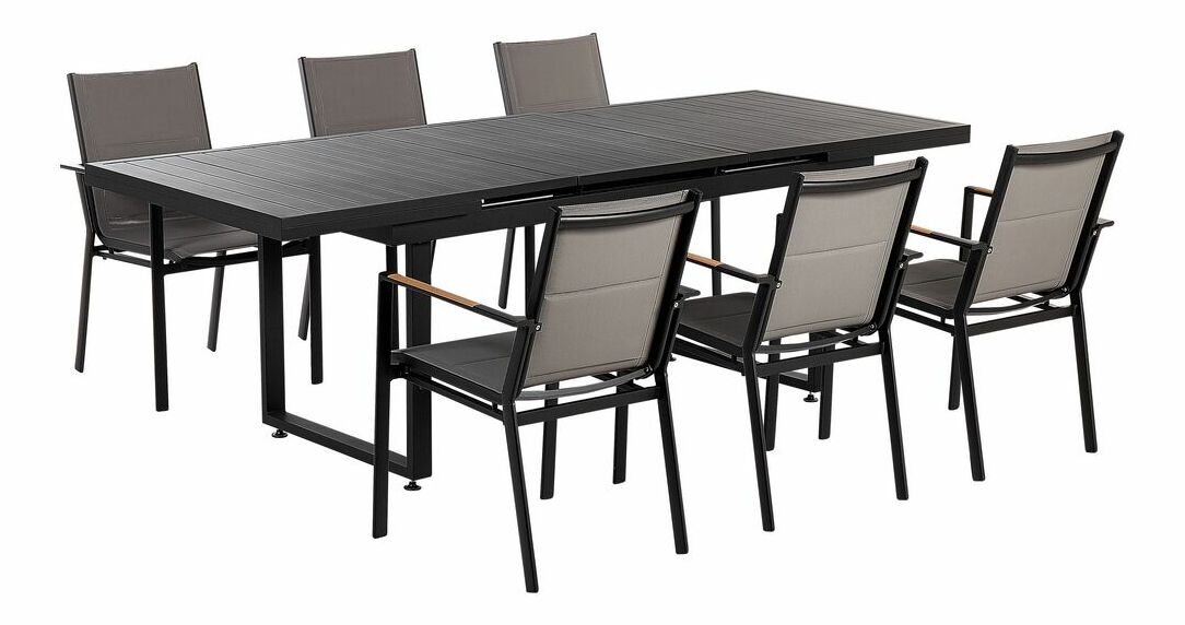  Zahradní sestava Valerian/Busetta (černý hliník)