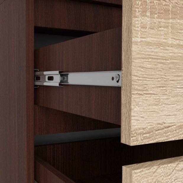 Šatní skříň Sagan (wenge + dub sonoma)