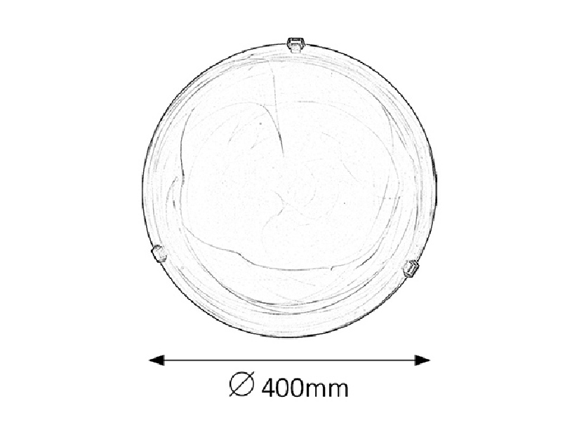 Stropní svítidlo Alabastro 3353 (tabák + alabastrová + bronzové úchytky)