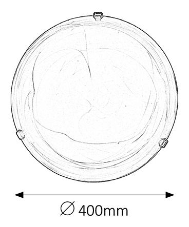 Stropní svítidlo Alabastro 3353 (tabák + alabastrová + bronzové úchytky)