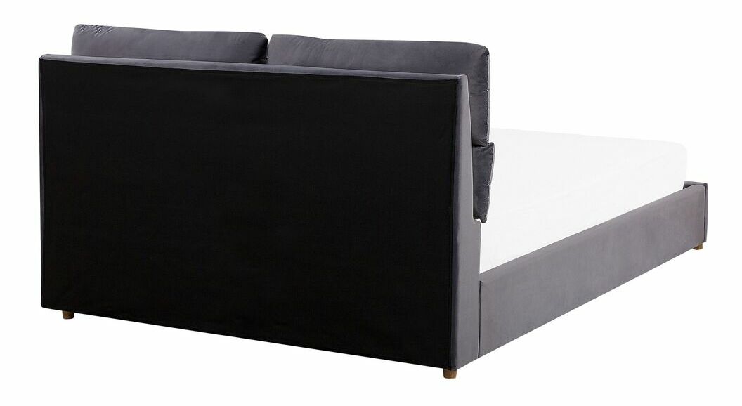 Manželská postel 160 cm BALSAS (textil) (šedá) (s roštem)