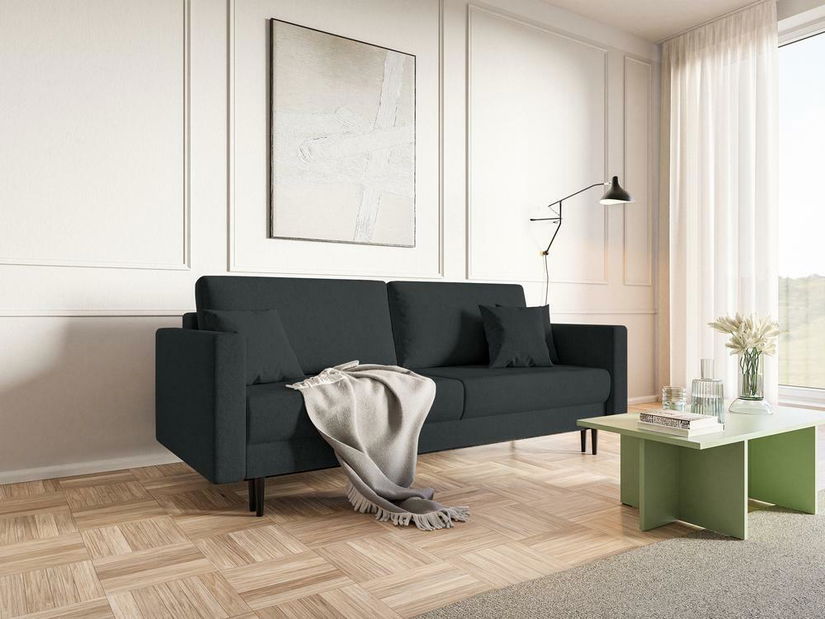 Pohovka trojsedačka Vallera (černá + černá)