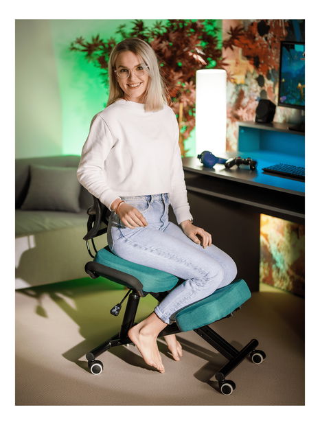 Ergonomická kancelářská židle Rusu (zelená + černá)