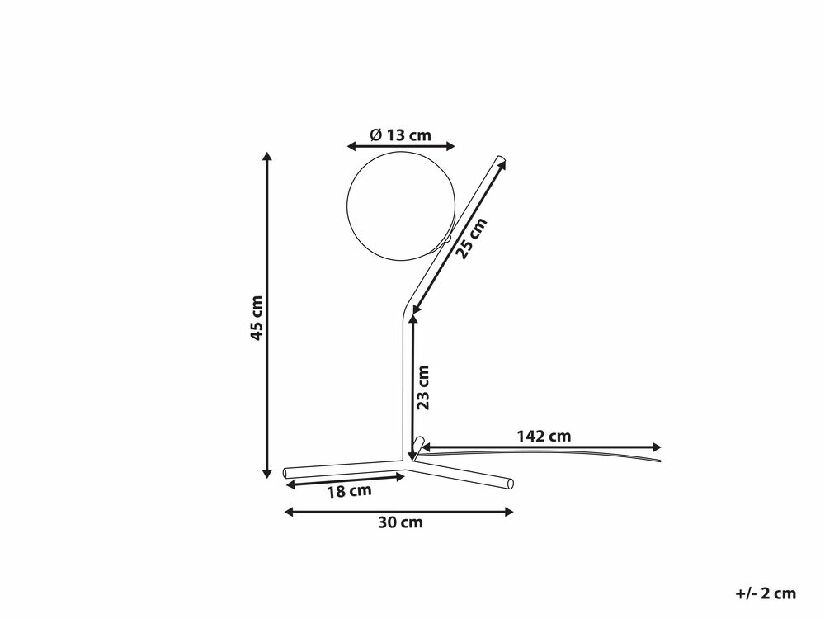  Stolní lampa 45 cm Wivarium (bílá + černá)