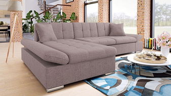 Rohová sedací souprava Jude (růžovošedá)