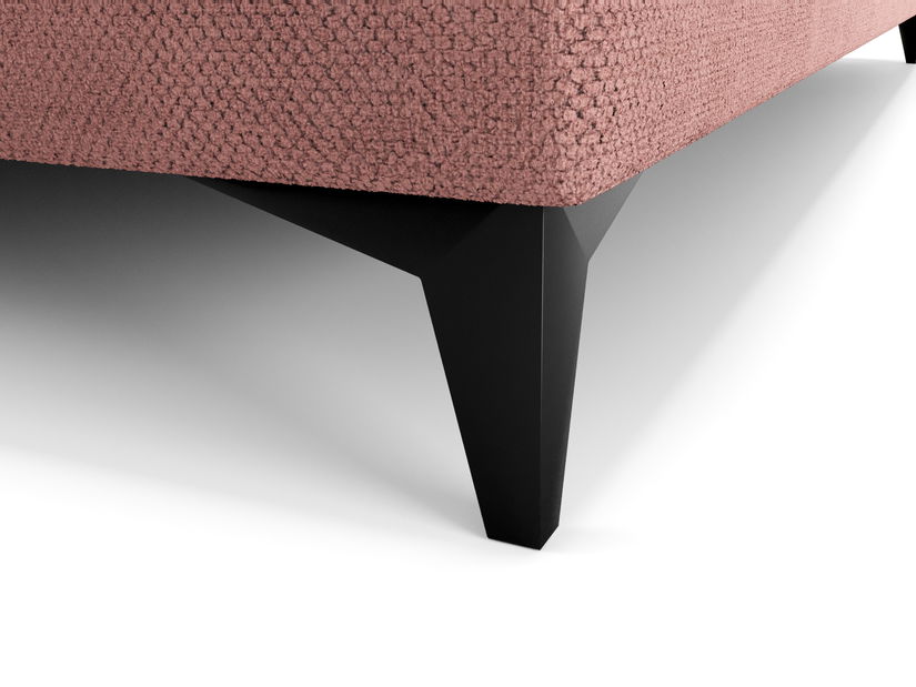 Jednolůžková postel 80 cm Ortega Comfort (terakota) (s roštem a matrací, s úl. prostorem) (s LED osvětlením)