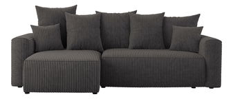 Rohová sedačka Denia (L) (šedočerná)