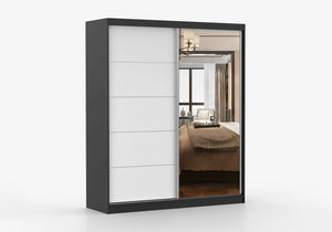 Šatní skříň Beyla 03 (černá + bílá)