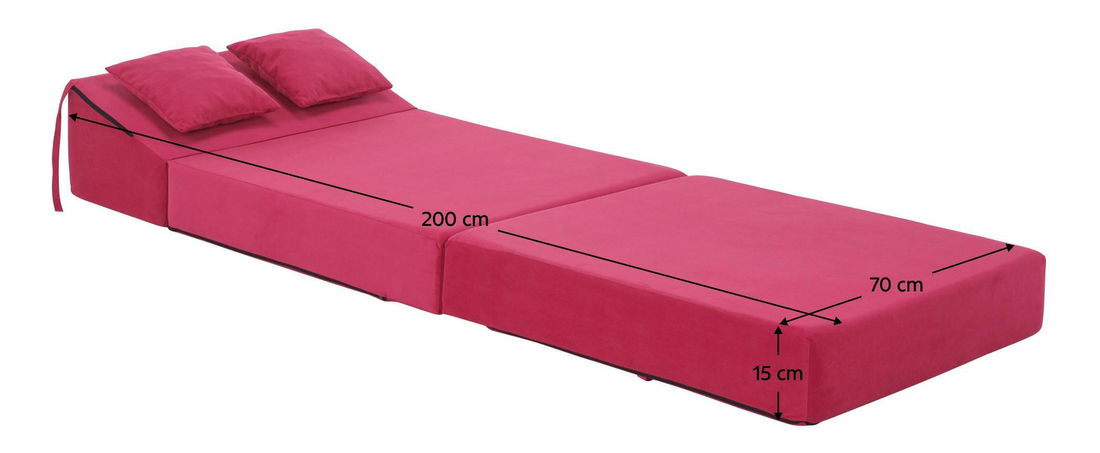 Rozkládací křeslo Plantearan (tmavě růžová)