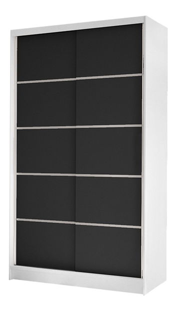 Šatní skříň Master IV (černá + dub artisan)