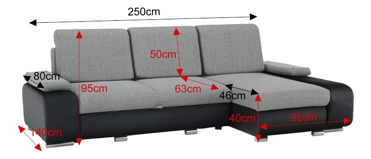 Rohová sedací souprava Lea (P)