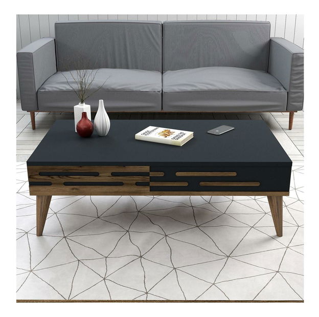 Sestava nábytku do obývacího pokoje Valencia (ořechová + antracit)