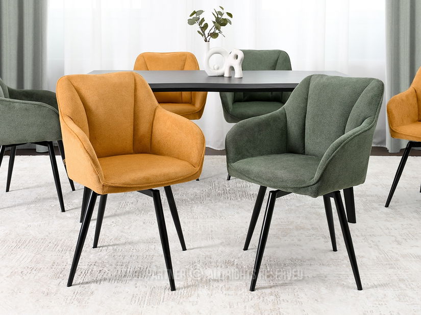 Židle Bonita (zelená + chromová)