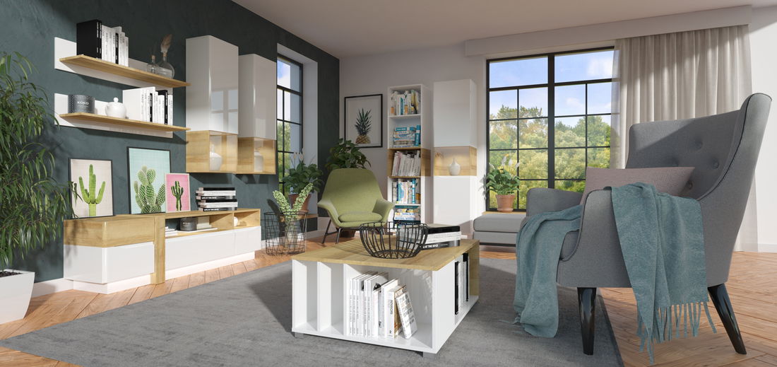 Uzavřená police Alicante (bílá)