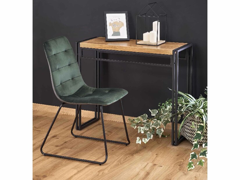 Psací stolek Booker (přirodně dřevo + černá)