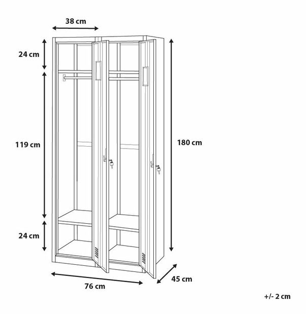 Skříňka Oriho (černá)