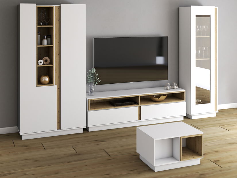 Komoda Gabrielle 04 (dub artisan + bílá)