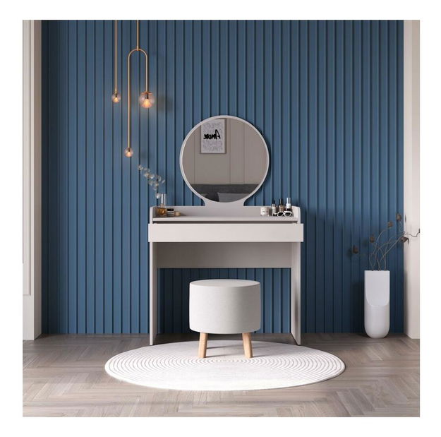 Toaletní stolek Trinity 1 (bílá) (se zrcadlem)