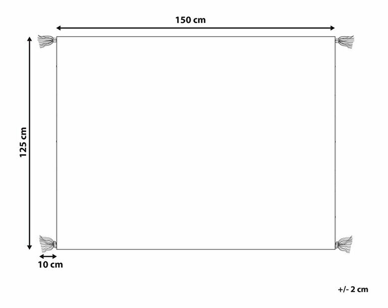 Deka 125 x 150 cm Namza (bílá)