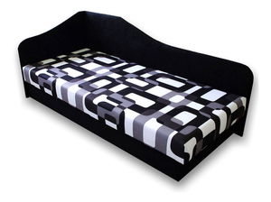 Jednolůžková postel (válenda) 80 cm Lady 87 (Černá 39 + Gusto 12) (L)