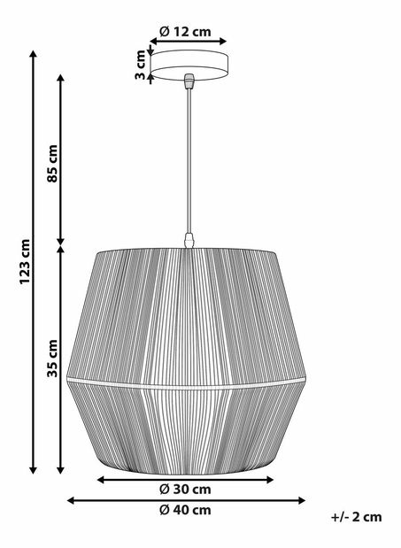 Závěsné svítidlo Gray (černá)