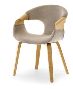 Jídelní židle Kwasniewski (béžová + dub)