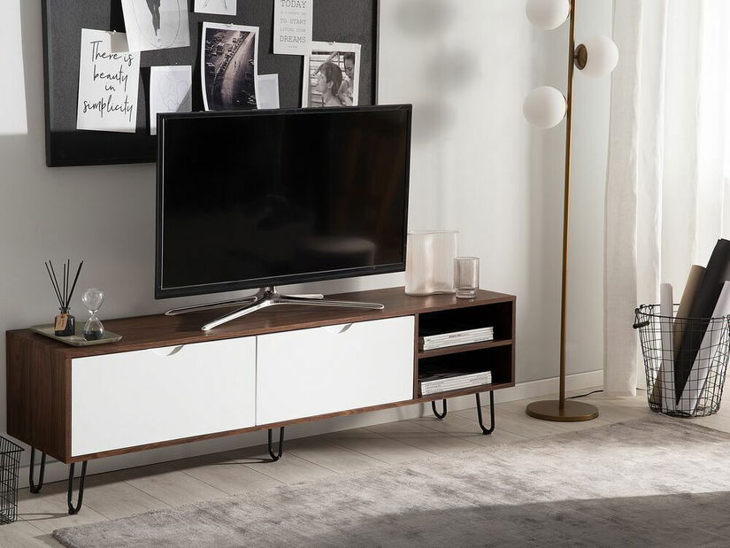 TV stolek/skříňka PIXO (MDF) (tmavé dřevo)