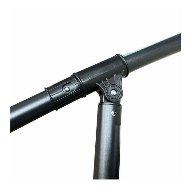 Zahradní slunečník Muller (světle šedá) (s osvětlením)