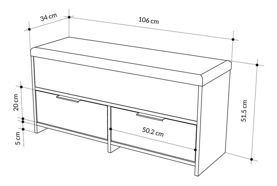 Skříňka na boty Clove (antracit)