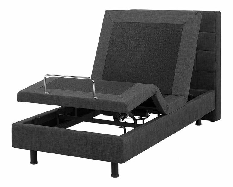 Jednolůžková postel 80 cm DUCHE (látka) (šedá) (s roštem)