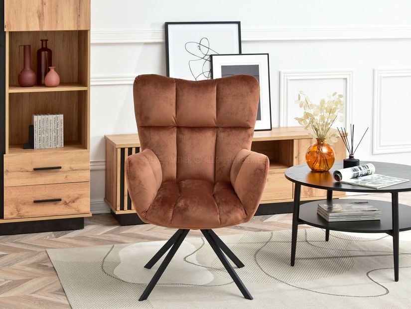 Křeslo Kikino (měděná + černá)