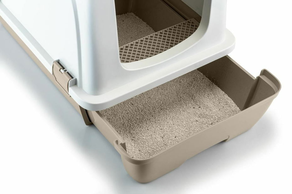 Kočičí záchod Catty (bílá + cihlová)