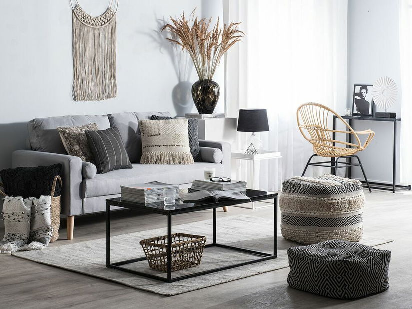 Pohovka dvojsedačka KALEMA (světlešedá)