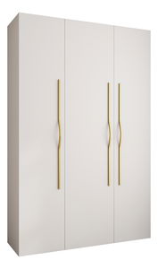 Šatní skříň 160 cm Carmela 40-2 (bílá + zlatá)