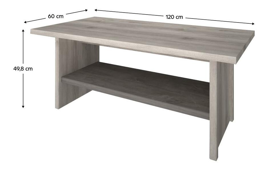 Konferenční stolek Jess new (kaštan nairobi + onyx)